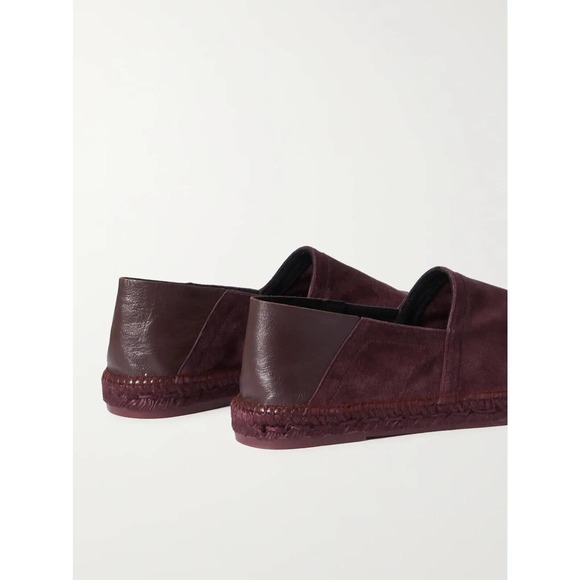 TOM FORD Barnes Suede and Leather Espadrilles Sz UK 9 / US 10 Burgundy